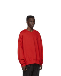 Sweat-shirt brodé rouge Juun.J