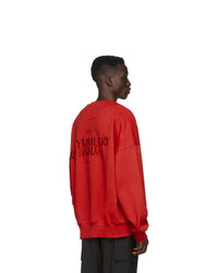 Sweat-shirt brodé rouge Juun.J