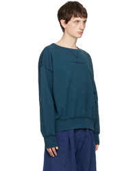 Sweat-shirt brodé vert foncé Maison Margiela