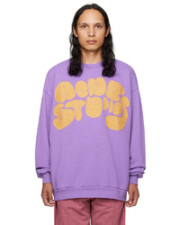 Sweat-shirt brodé violet clair Acne Studios