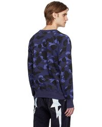 Sweat-shirt camouflage bleu marine BAPE
