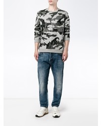 Sweat-shirt camouflage gris Valentino