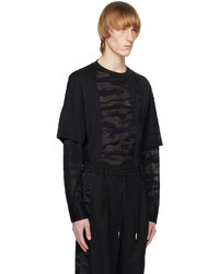 Sweat-shirt camouflage noir Feng Chen Wang