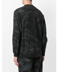 Sweat-shirt camouflage noir Maharishi