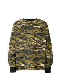 Sweat-shirt camouflage olive