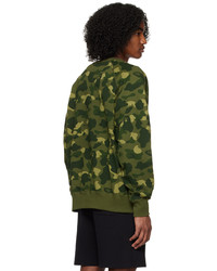 Sweat-shirt camouflage vert foncé BAPE