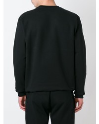 Sweat-shirt en cuir noir McQ Alexander McQueen