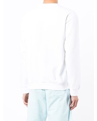 Sweat-shirt en polaire blanc Moschino