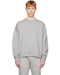 Sweat-shirt en polaire brodé gris Nike
