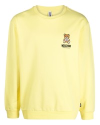 Sweat-shirt en polaire imprimé jaune