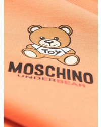 Sweat-shirt en polaire imprimé orange Moschino