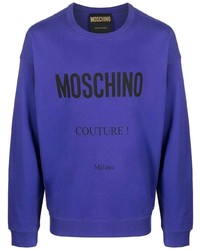 Sweat-shirt en polaire imprimé violet