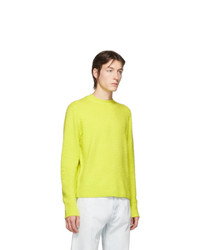 Sweat-shirt en polaire jaune Acne Studios