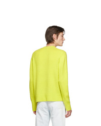 Sweat-shirt en polaire jaune Acne Studios