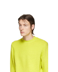 Sweat-shirt en polaire jaune Acne Studios