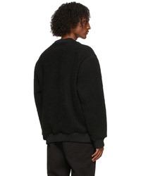 Sweat-shirt en polaire noir Hugo