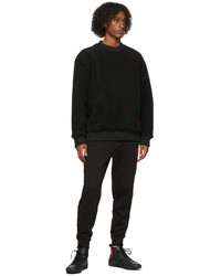 Sweat-shirt en polaire noir Hugo