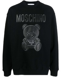 Sweat-shirt en polaire noir Moschino