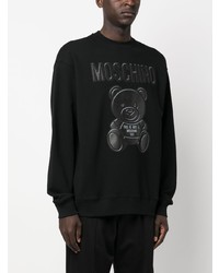 Sweat-shirt en polaire noir Moschino