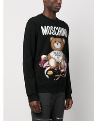 Sweat-shirt en polaire noir Moschino