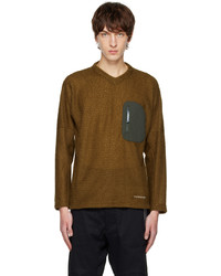 Sweat-shirt en polaire olive And Wander