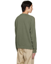 Sweat-shirt en polaire olive Officine Generale