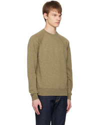 Sweat-shirt en polaire olive Tom Ford