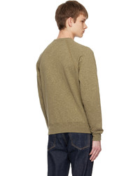 Sweat-shirt en polaire olive Tom Ford