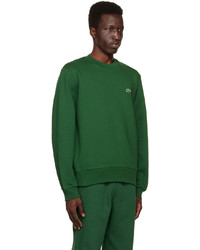 Sweat-shirt en polaire vert Lacoste