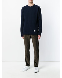 Sweat-shirt en tricot bleu marine Department 5