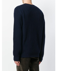 Sweat-shirt en tricot bleu marine Department 5