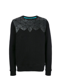 Sweat-shirt géométrique noir Frankie Morello