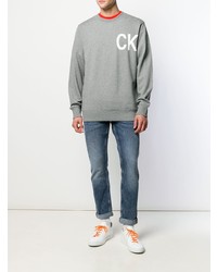 Sweat-shirt gris Calvin Klein Jeans