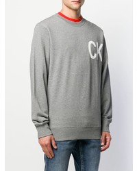 Sweat-shirt gris Calvin Klein Jeans