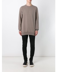 Sweat-shirt gris Rick Owens DRKSHDW