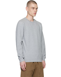 Sweat-shirt gris Sunspel