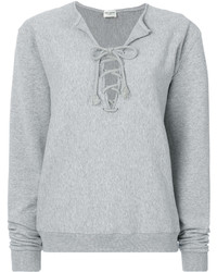 Sweat-shirt gris Saint Laurent