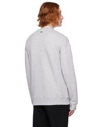 Sweat-shirt imprimé argenté Lacoste