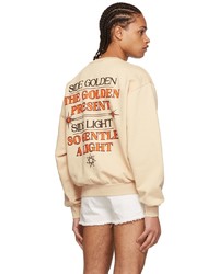 Sweat-shirt imprimé beige Online Ceramics