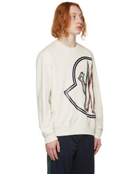 Sweat-shirt imprimé beige Moncler