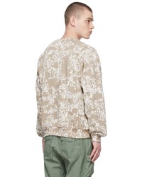 Sweat-shirt imprimé beige John Elliott