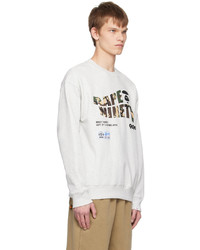 Sweat-shirt imprimé beige AAPE BY A BATHING APE