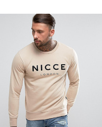 Sweat-shirt imprimé beige Nicce London