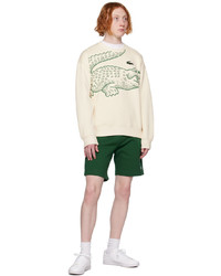 Sweat-shirt imprimé beige Lacoste