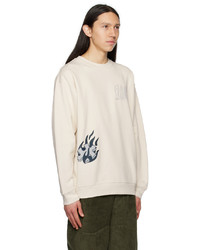 Sweat-shirt imprimé beige Dime