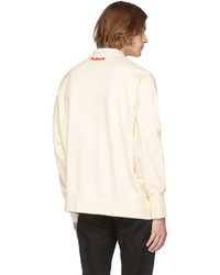 Sweat-shirt imprimé beige Alexander McQueen