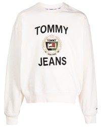 Sweat-shirt imprimé beige Tommy Jeans