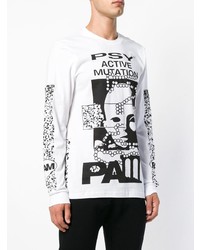 Sweat-shirt imprimé blanc et noir Pam Perks And Mini