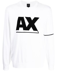 Sweat-shirt imprimé blanc et noir Armani Exchange