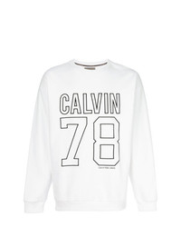 Sweat-shirt imprimé blanc et noir Calvin Klein Jeans